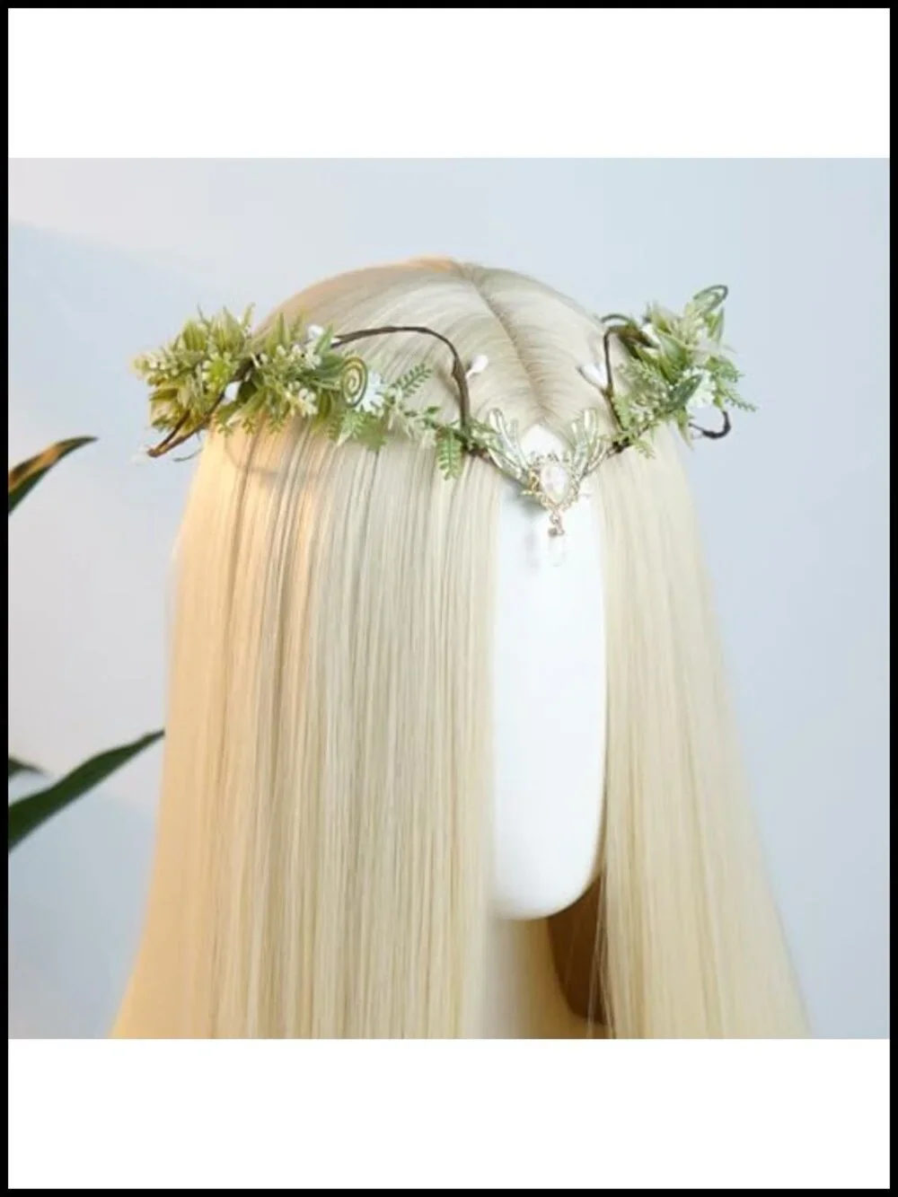 Faux Floral Elf Circlet Crown for Cosplay Renaissance Fairy Woodland